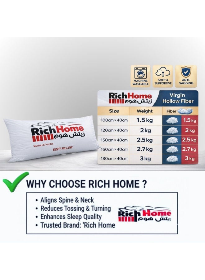 RICH HOME Hotel-grade hollow fiber pillow - Image 3